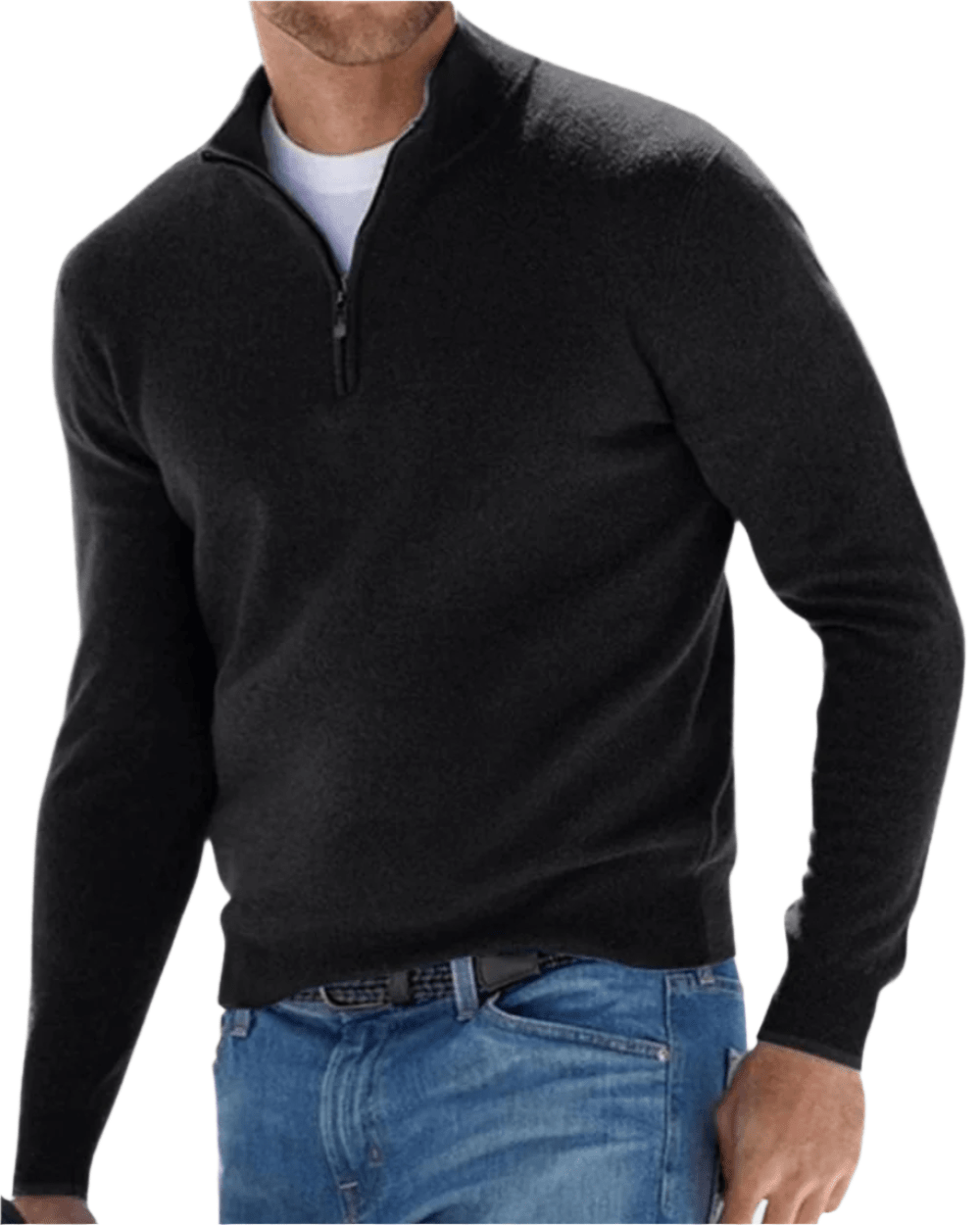 Elegant Zip Sweater - Luxoria