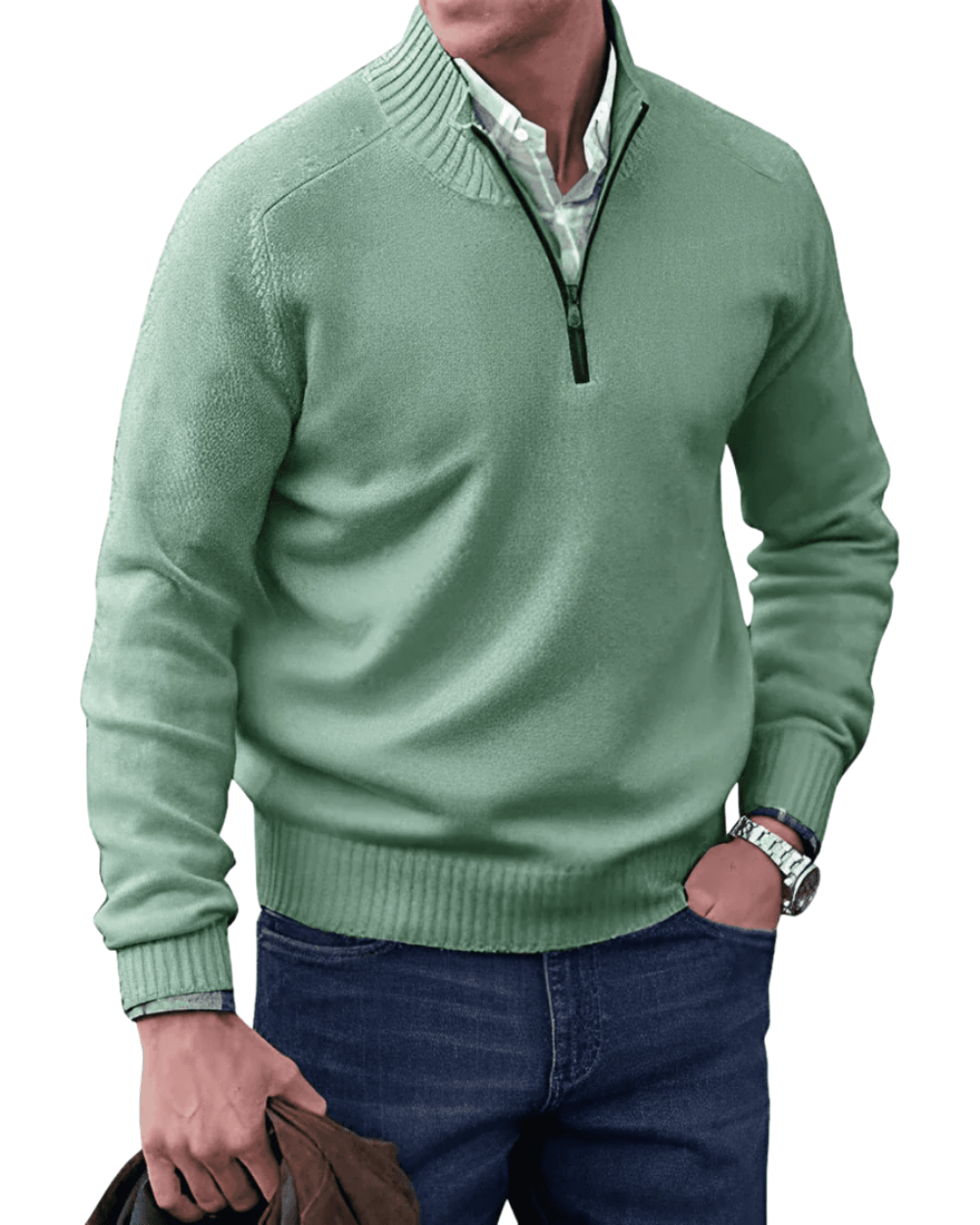 Casual Zip Sweater - Luxoria