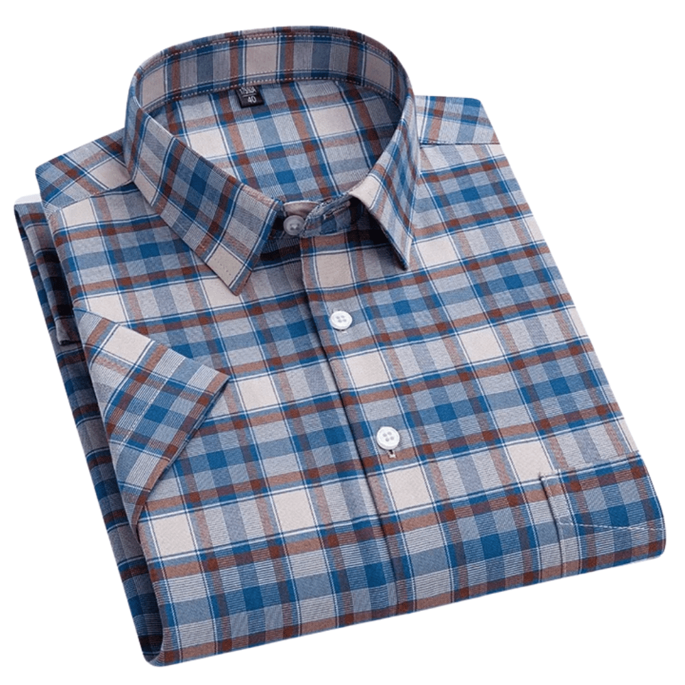 Givalli - Short - Sleeved Cotton Shirt - Luxoria