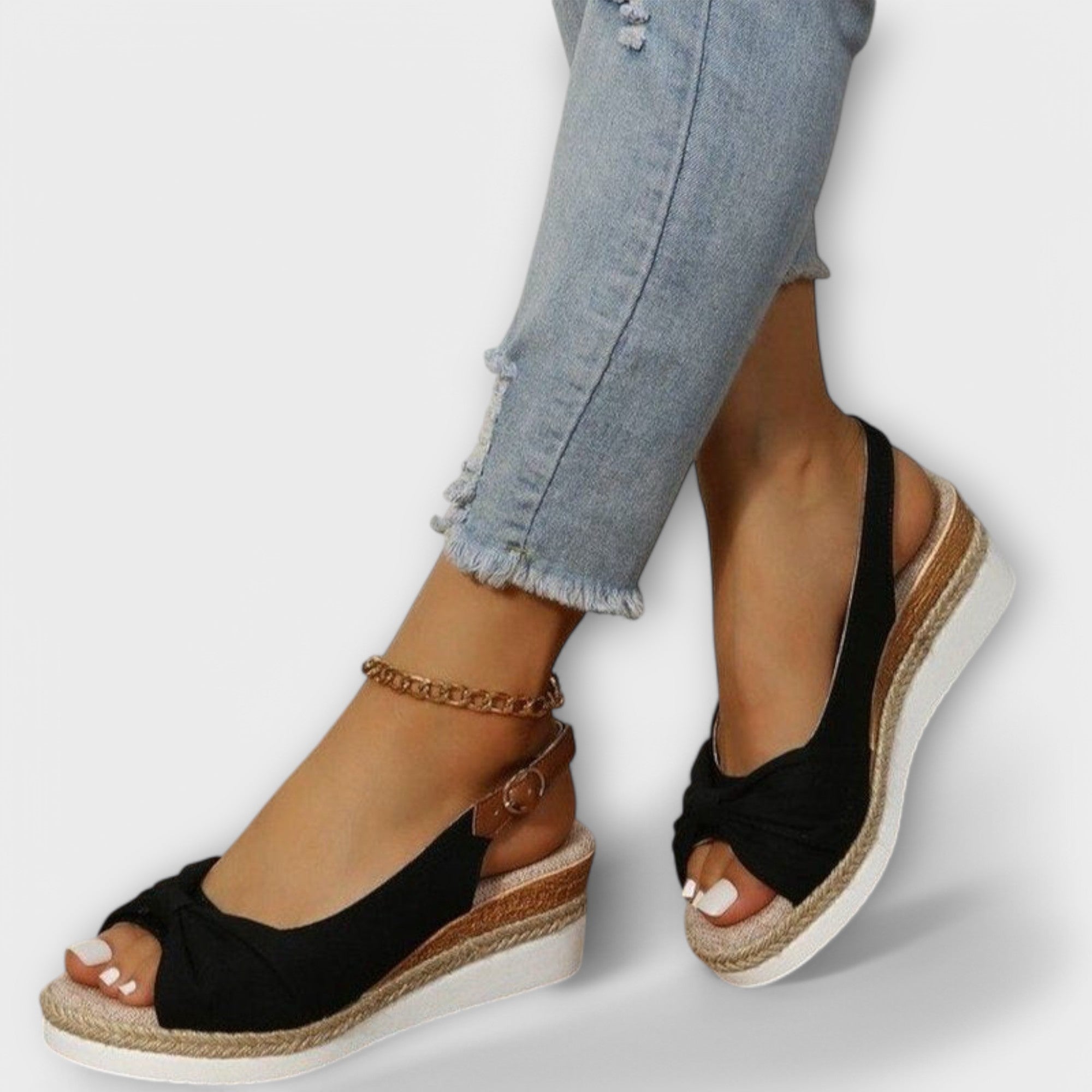 Mariana™ | SANDALIAS PLATAFORMA CÓMODAS DE CUERO SUAVE PREMIUM - Luxoria