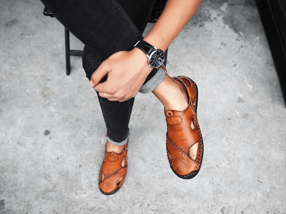 Classic Leather Sandals - Luxoria