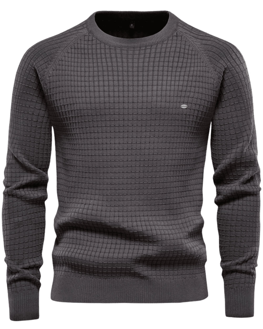 Men's Sweater With Grid Pattern - Luxoria