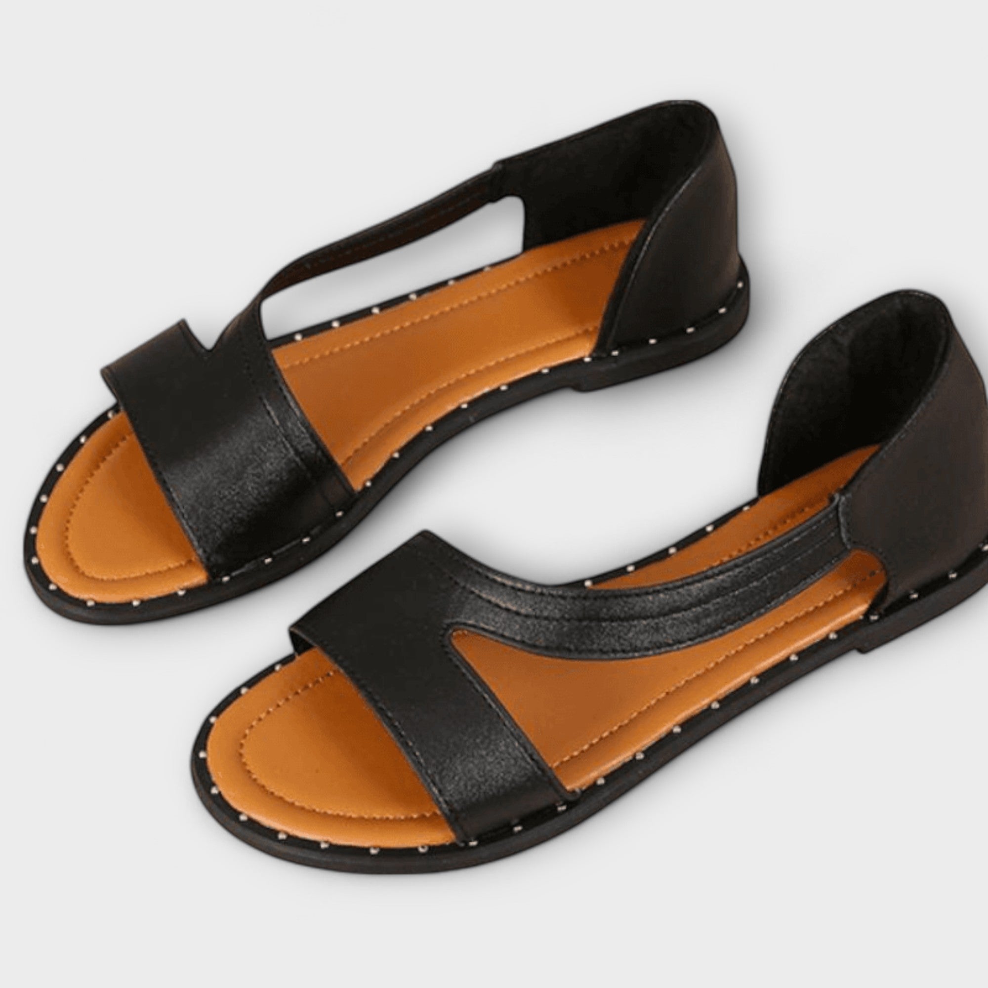 Sofía™ | SANDALIAS PLANAS ELEGANTES DE CUERO SUAVE PREMIUM - Luxoria
