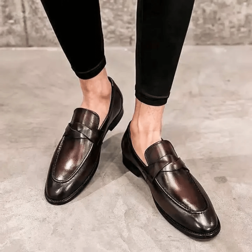 Chic Leather Loafers - Luxoria