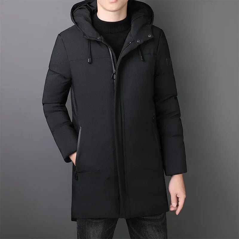 Elegant Long Men's Jacket - Luxoria
