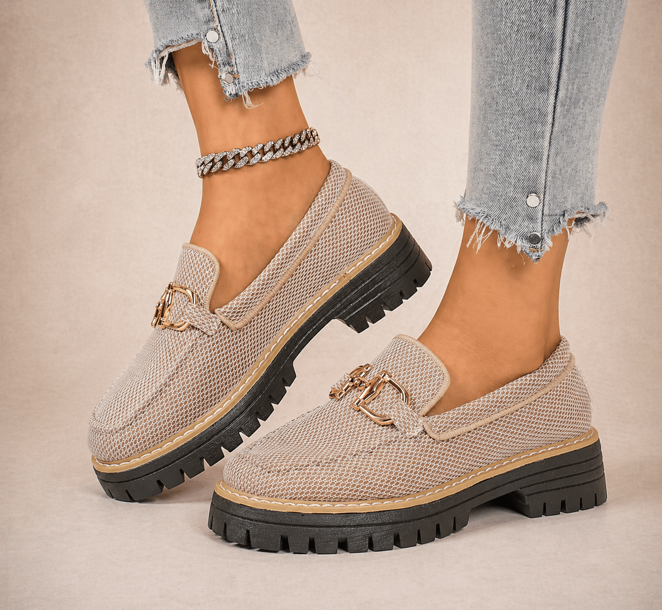 Mocasines de malla transpirable con suela gruesa - Luxoria