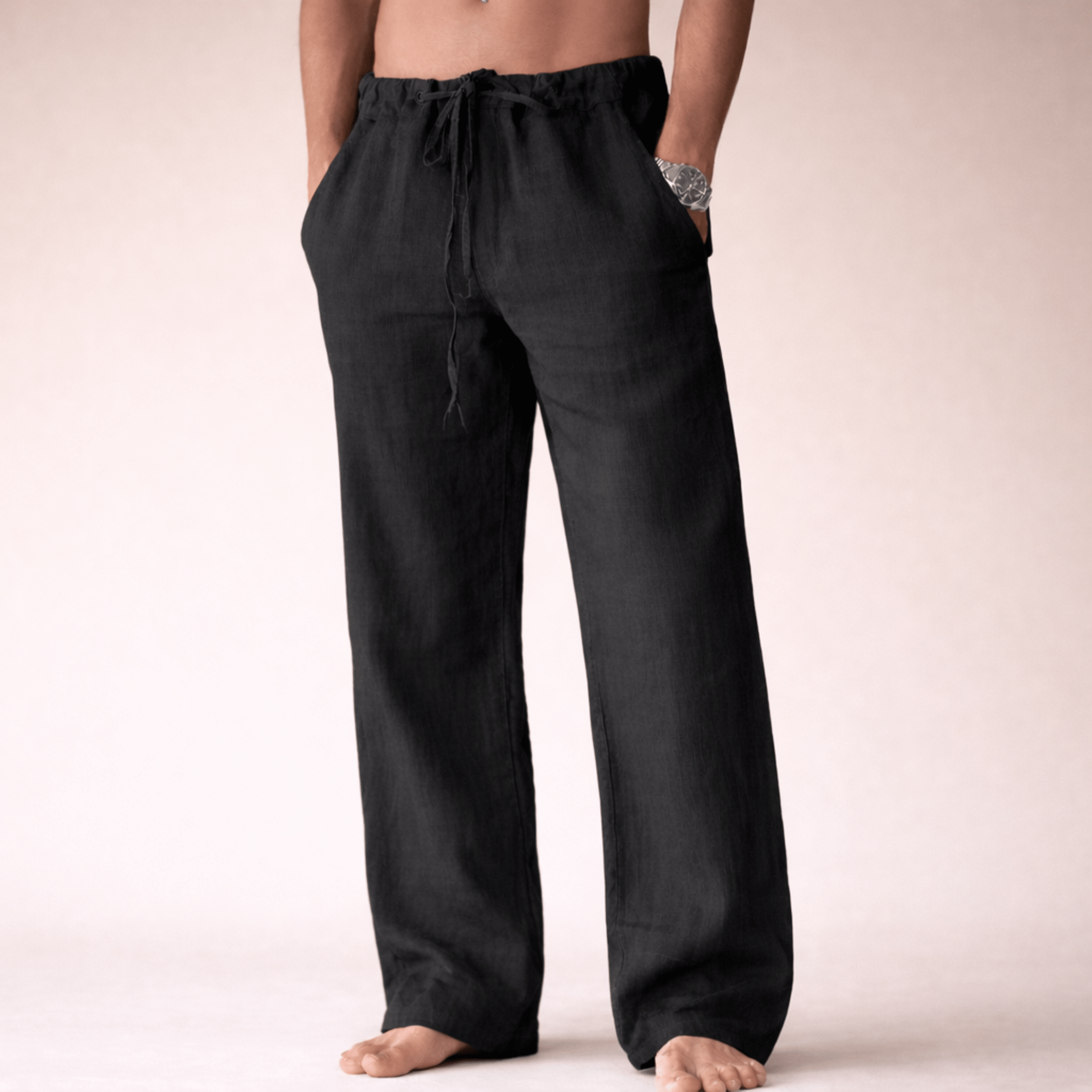 Casual Linen Men's Pants - Luxoria