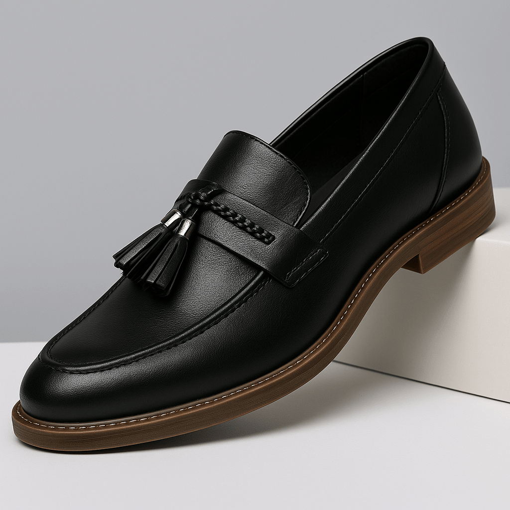 Leather Tassel Loafers - Luxoria