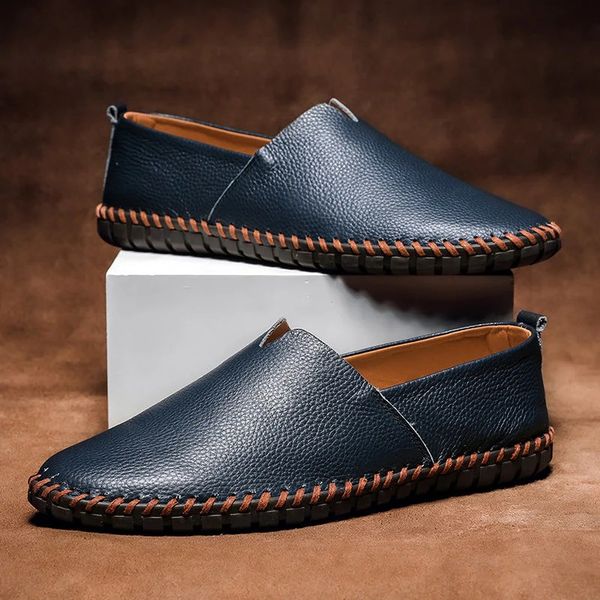 Hand - Stitched Leather Loafers - Luxoria