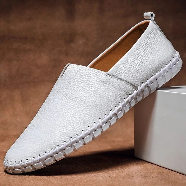 Hand - Stitched Leather Loafers - Luxoria