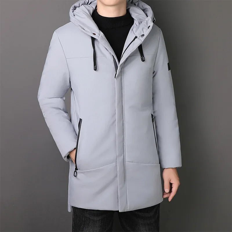 Elegant Long Men's Jacket - Luxoria