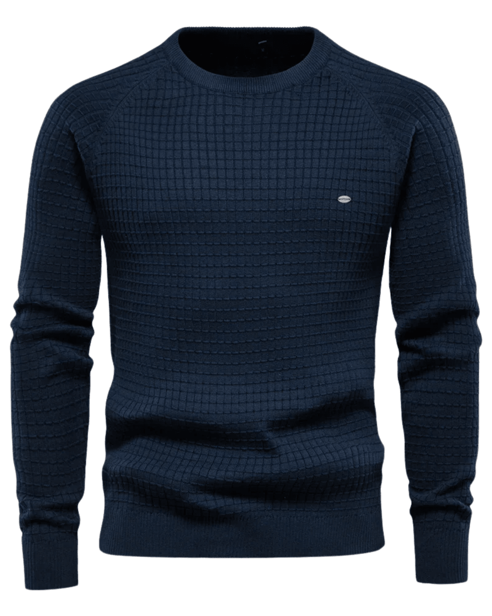 Men's Sweater With Grid Pattern - Luxoria