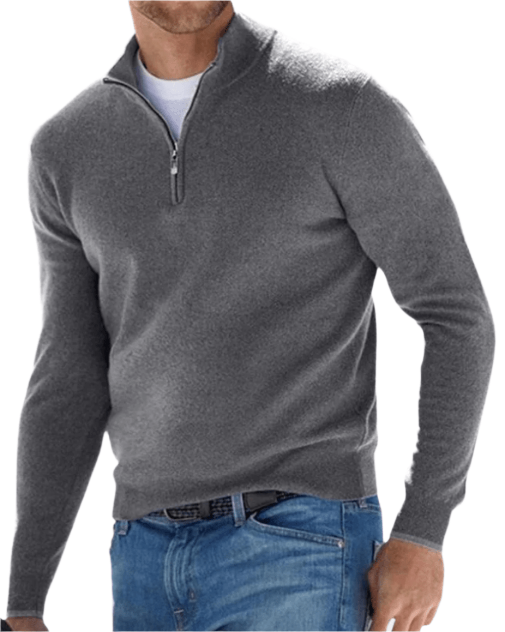 Elegant Zip Sweater - Luxoria