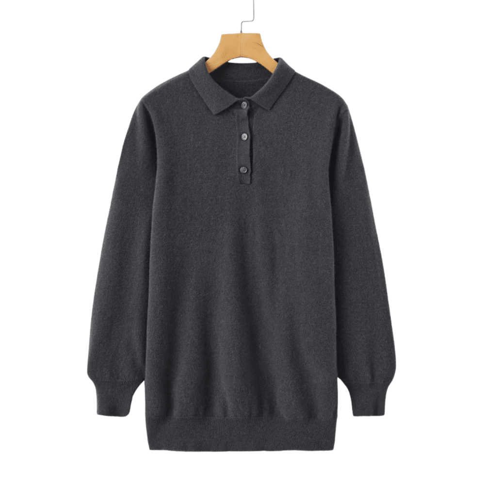 100% Cashmere Polo Shirt - Luxoria