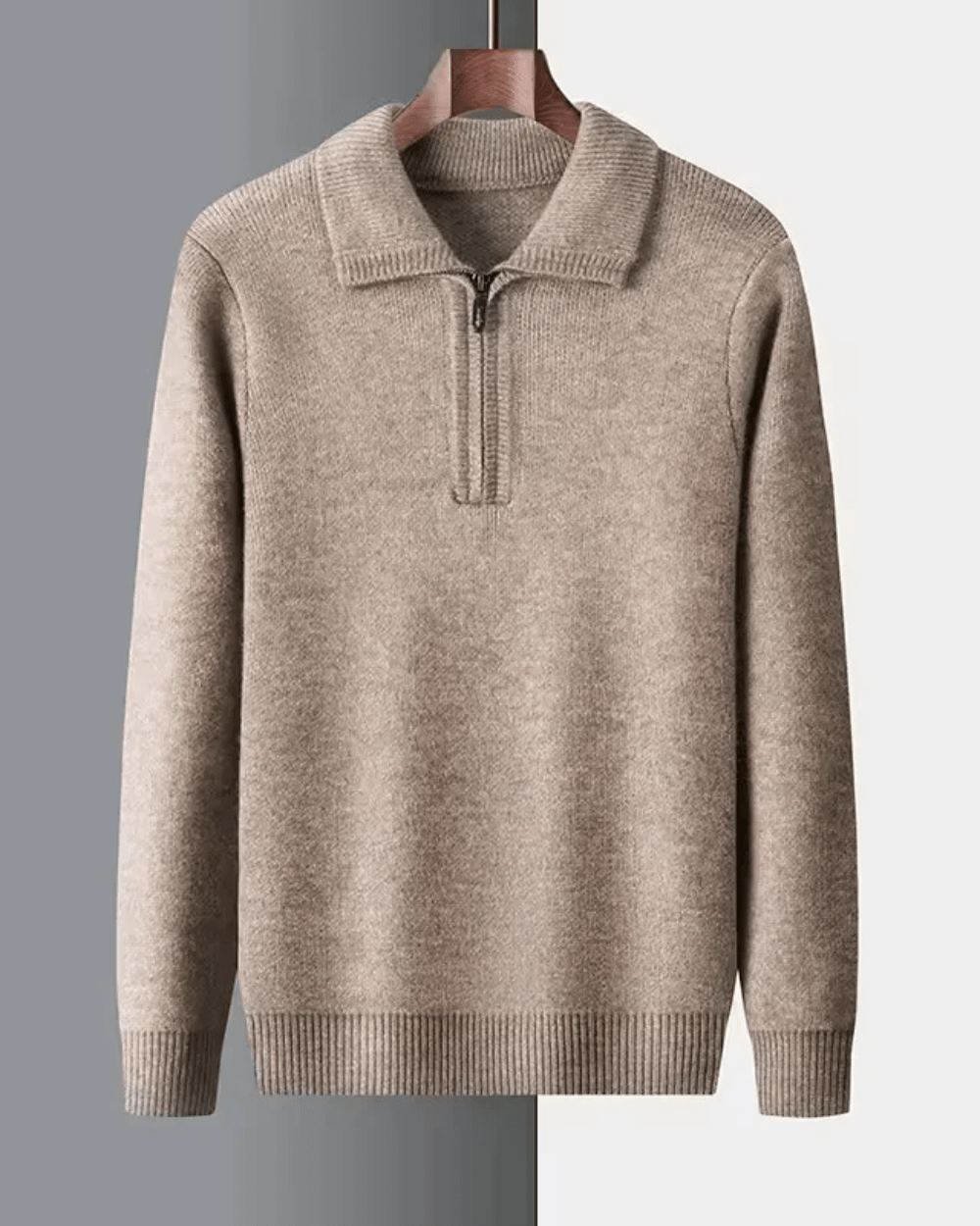 Gstaad Cashmere Quarter Zip Sweater - Luxoria