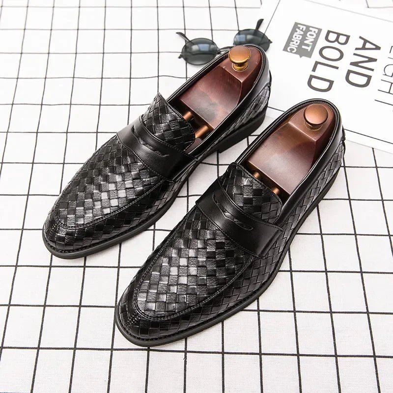 Elegant Woven Loafers - Luxoria