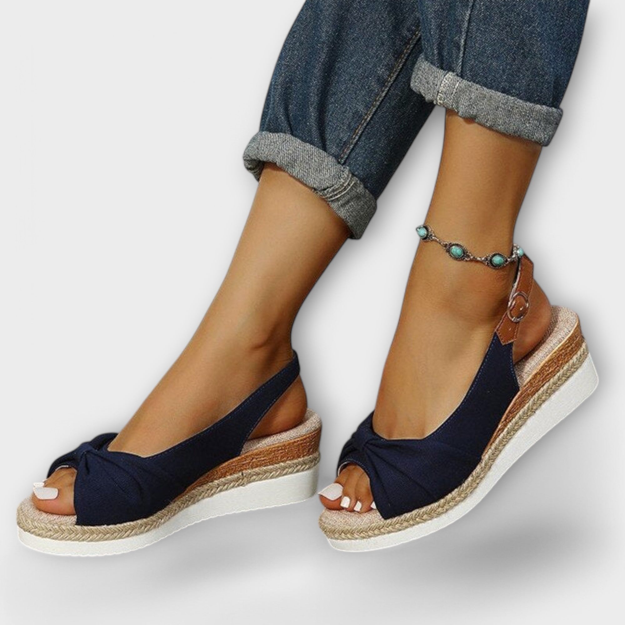 Mariana™ | SANDALIAS PLATAFORMA CÓMODAS DE CUERO SUAVE PREMIUM - Luxoria