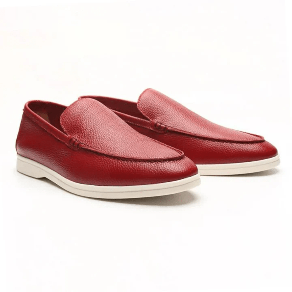 Cowhide Leather Loafers - Luxoria
