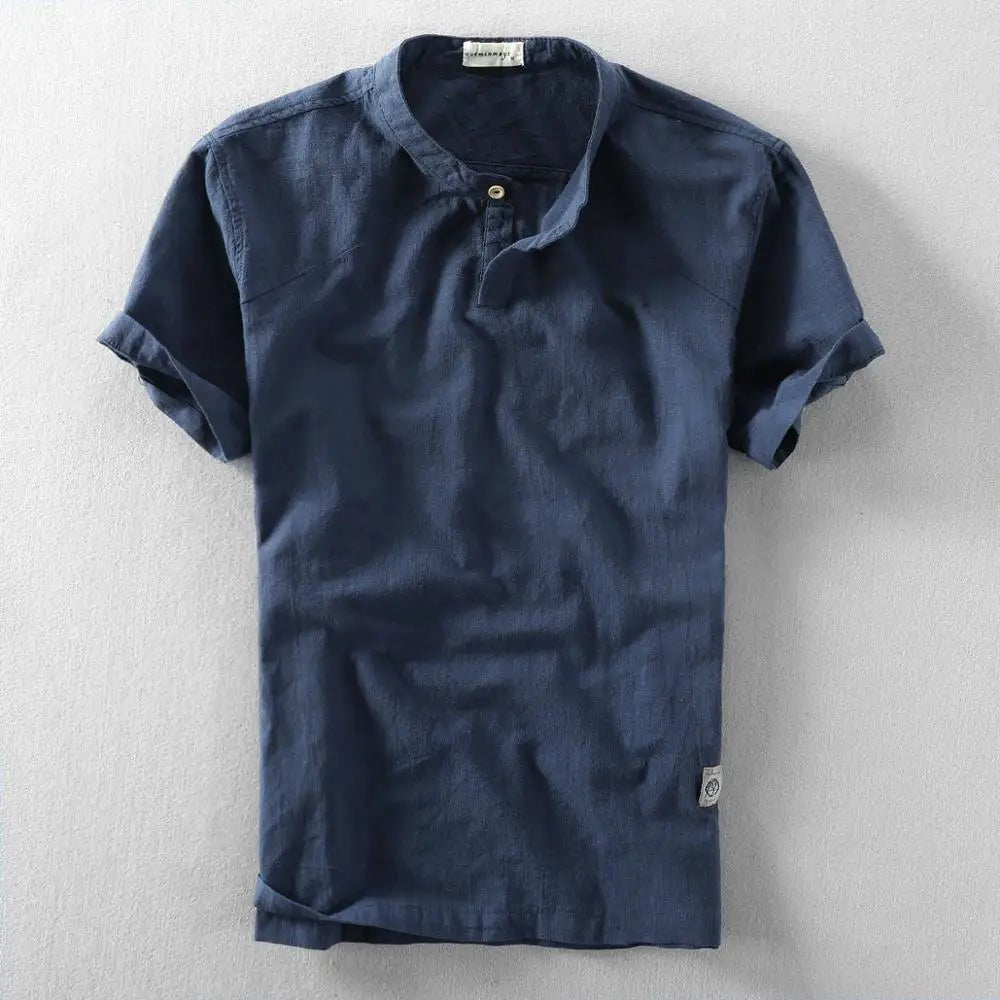 Elegant Cotton/Linen Summer Shirt - Luxoria