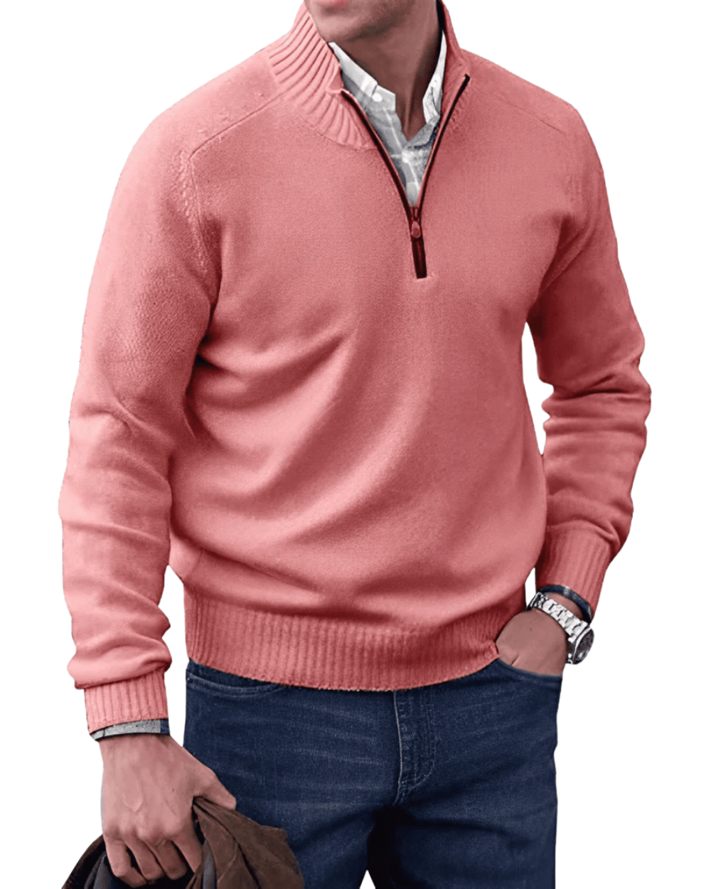 Casual Zip Sweater - Luxoria