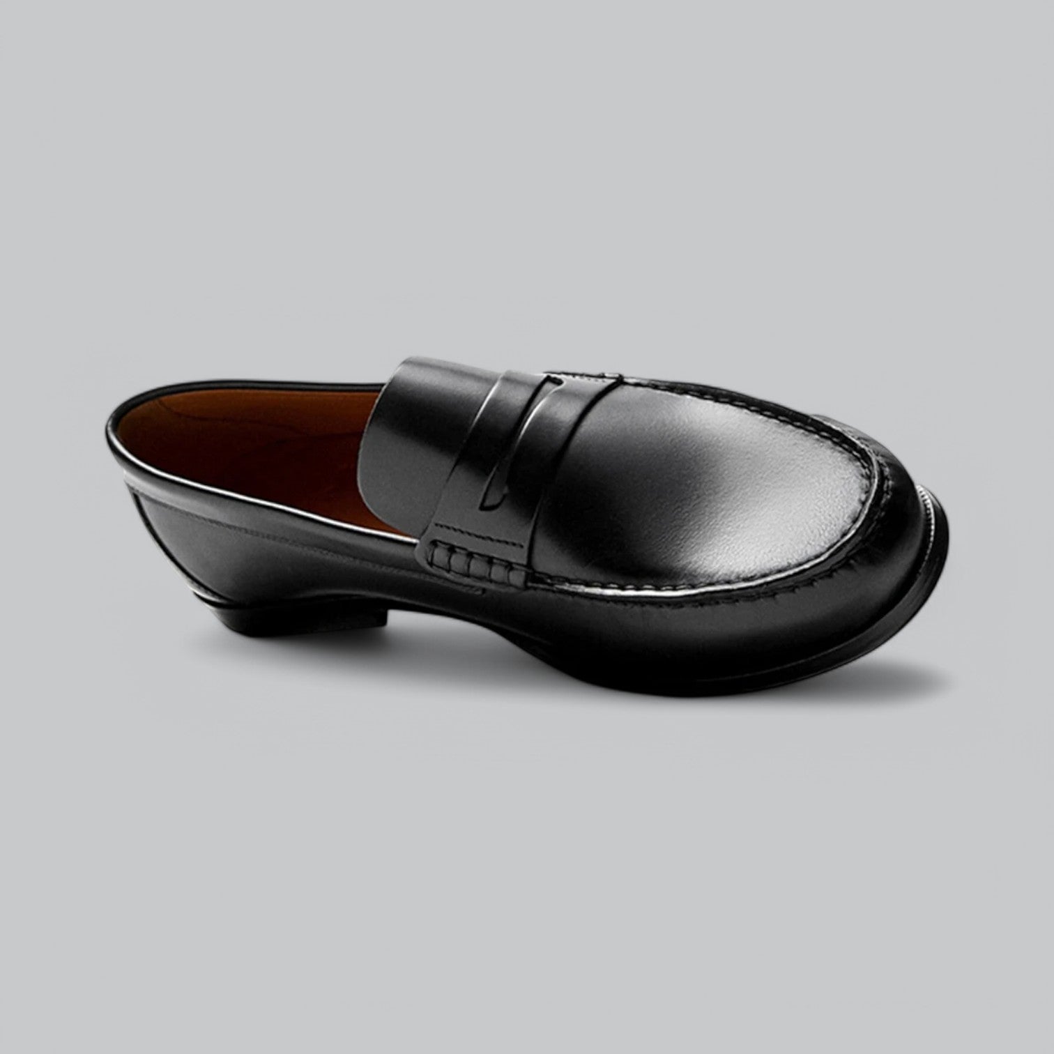 Chic Leather Penny Loafers - Luxoria