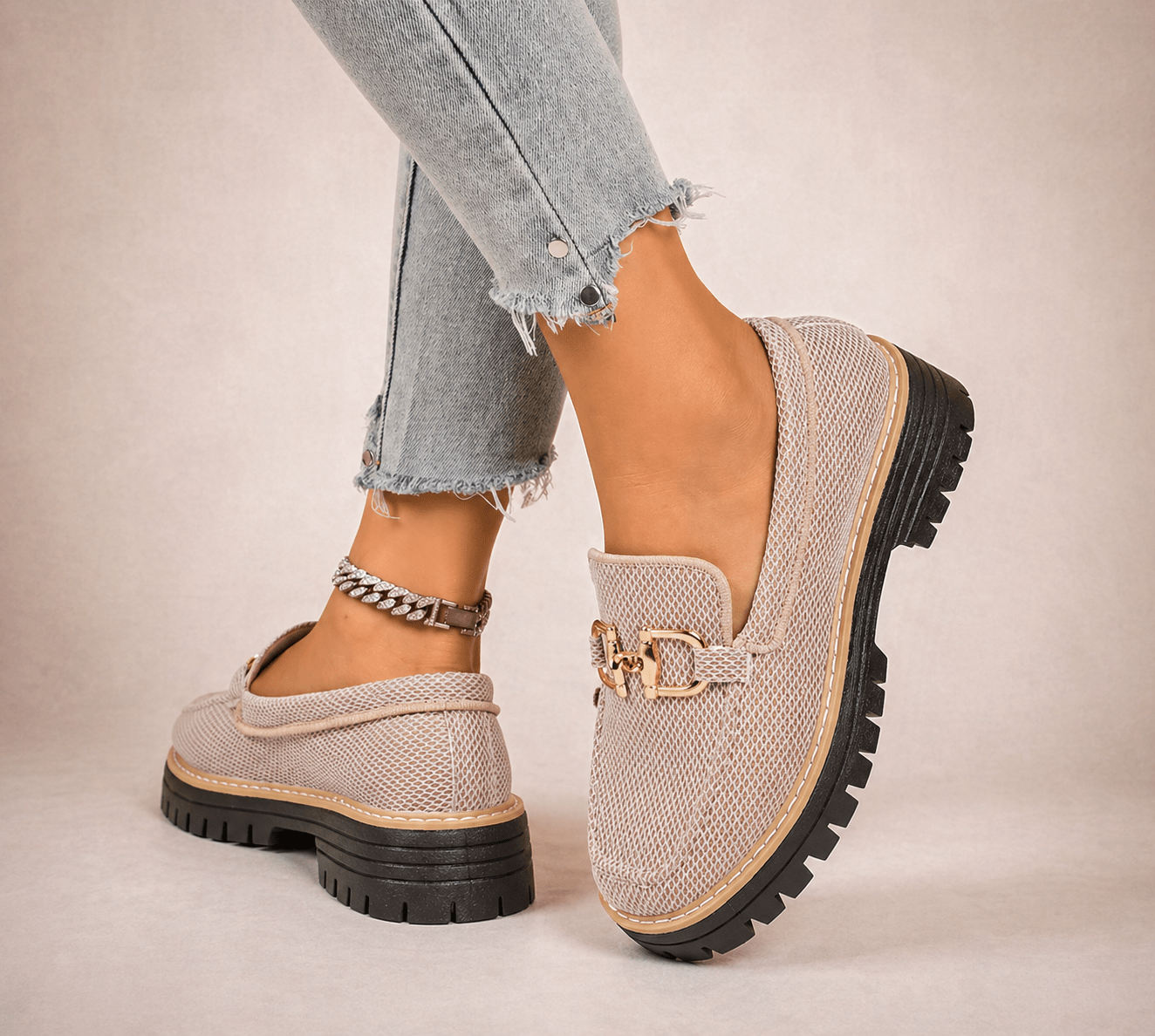 Mocasines de malla transpirable con suela gruesa - Luxoria
