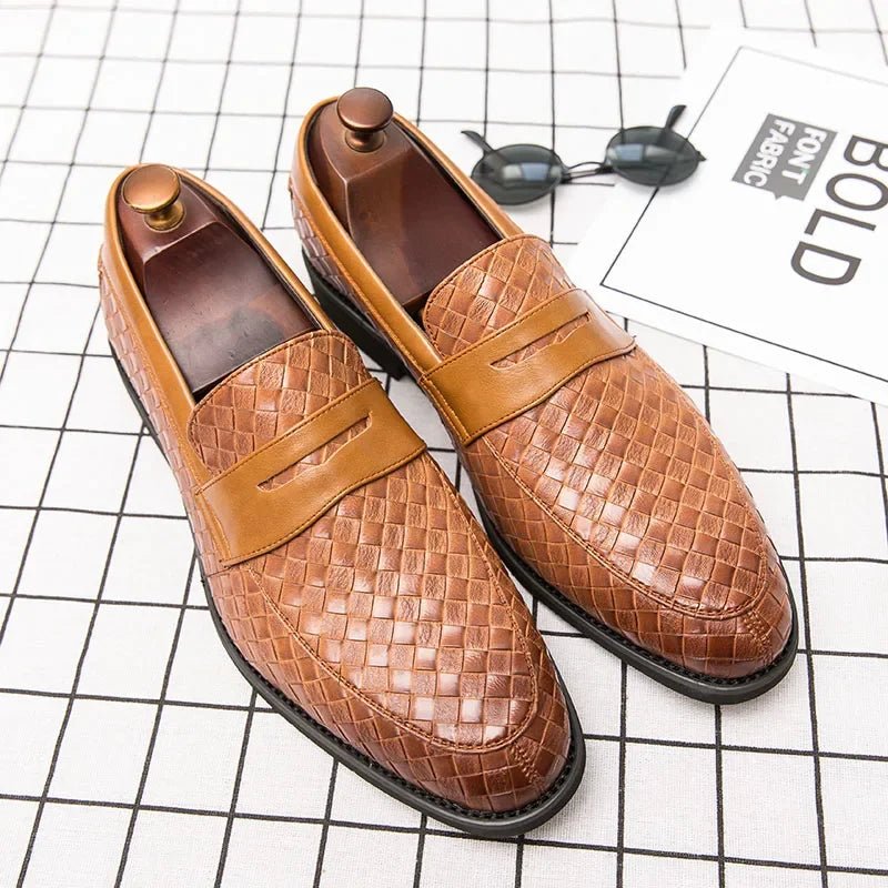 Elegant Woven Loafers - Luxoria