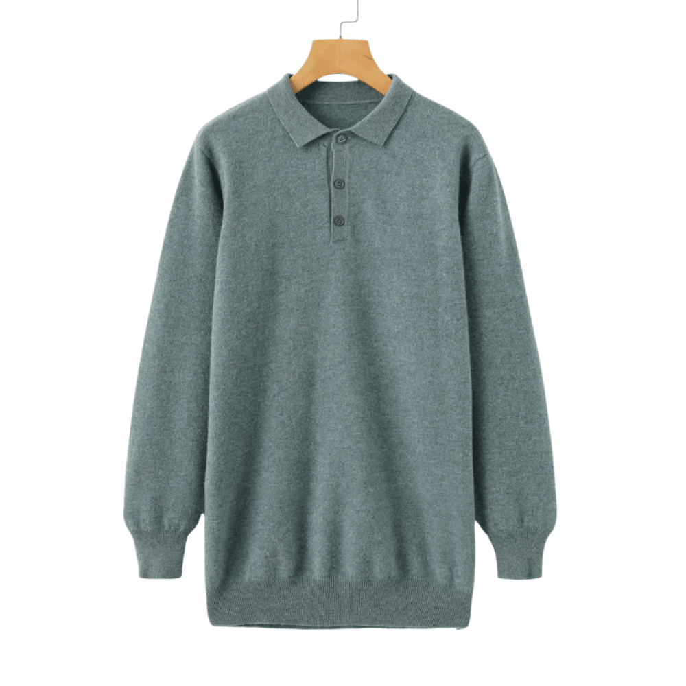 100% Cashmere Polo Shirt - Luxoria