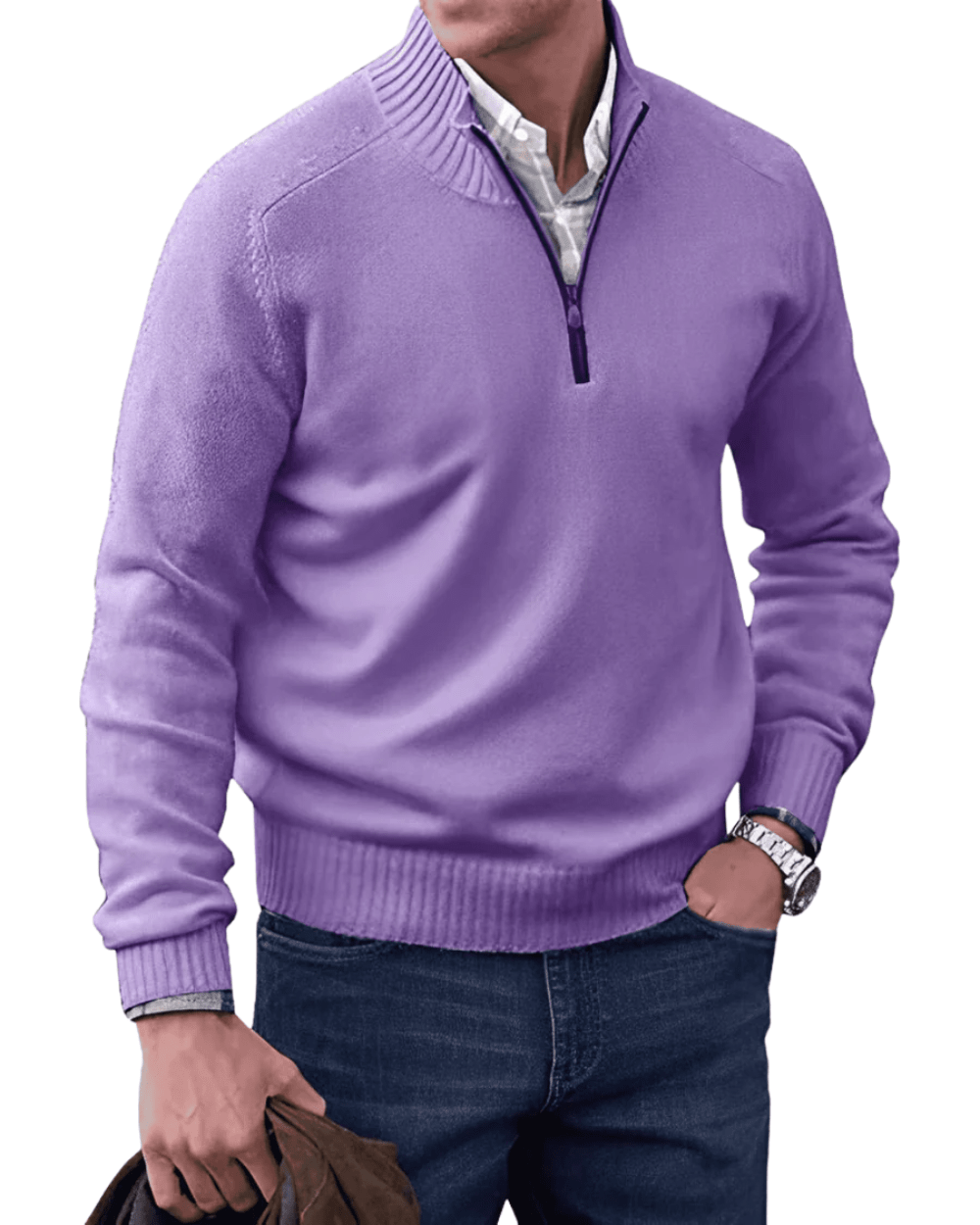 Casual Zip Sweater - Luxoria