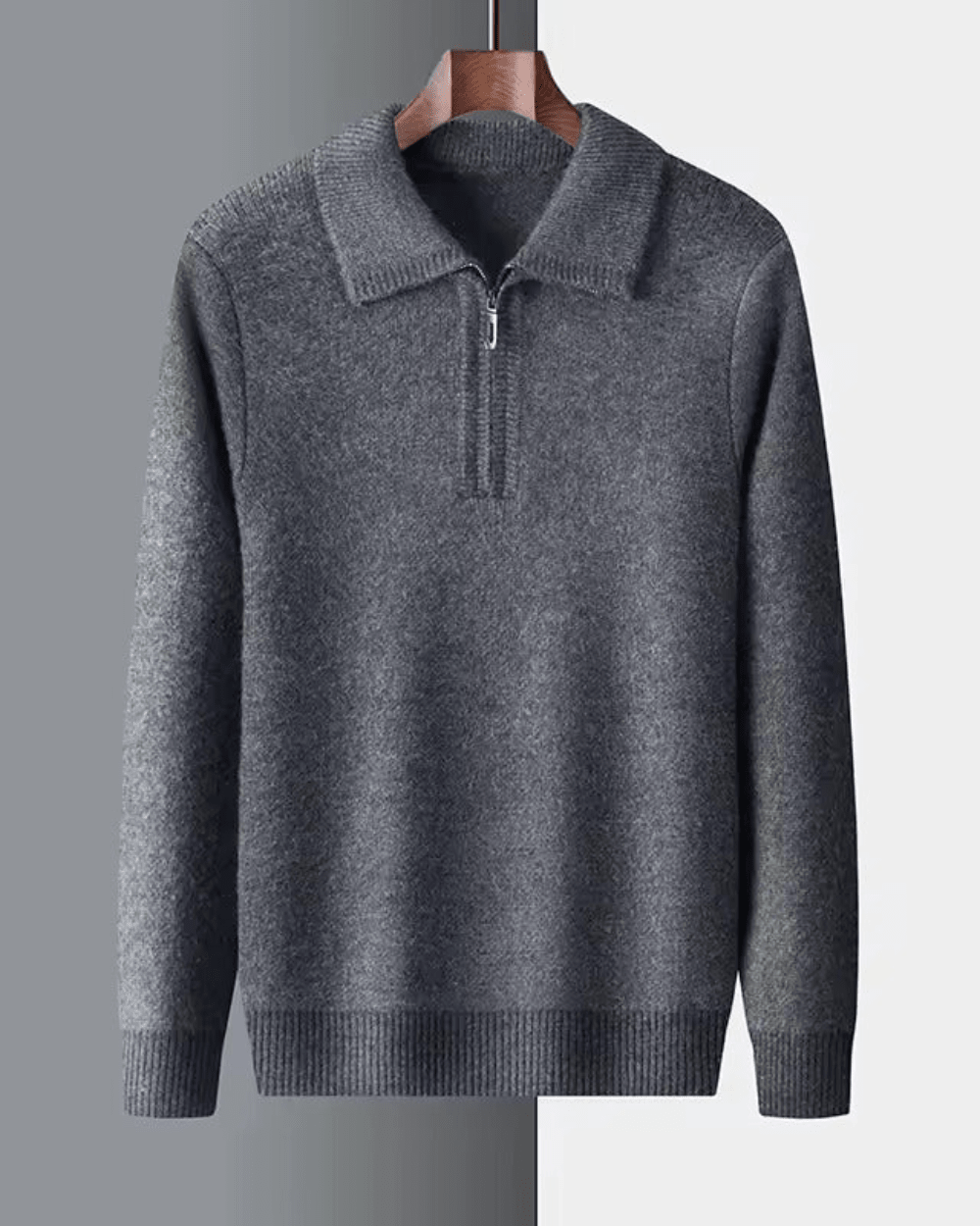 Gstaad Cashmere Quarter Zip Sweater - Luxoria