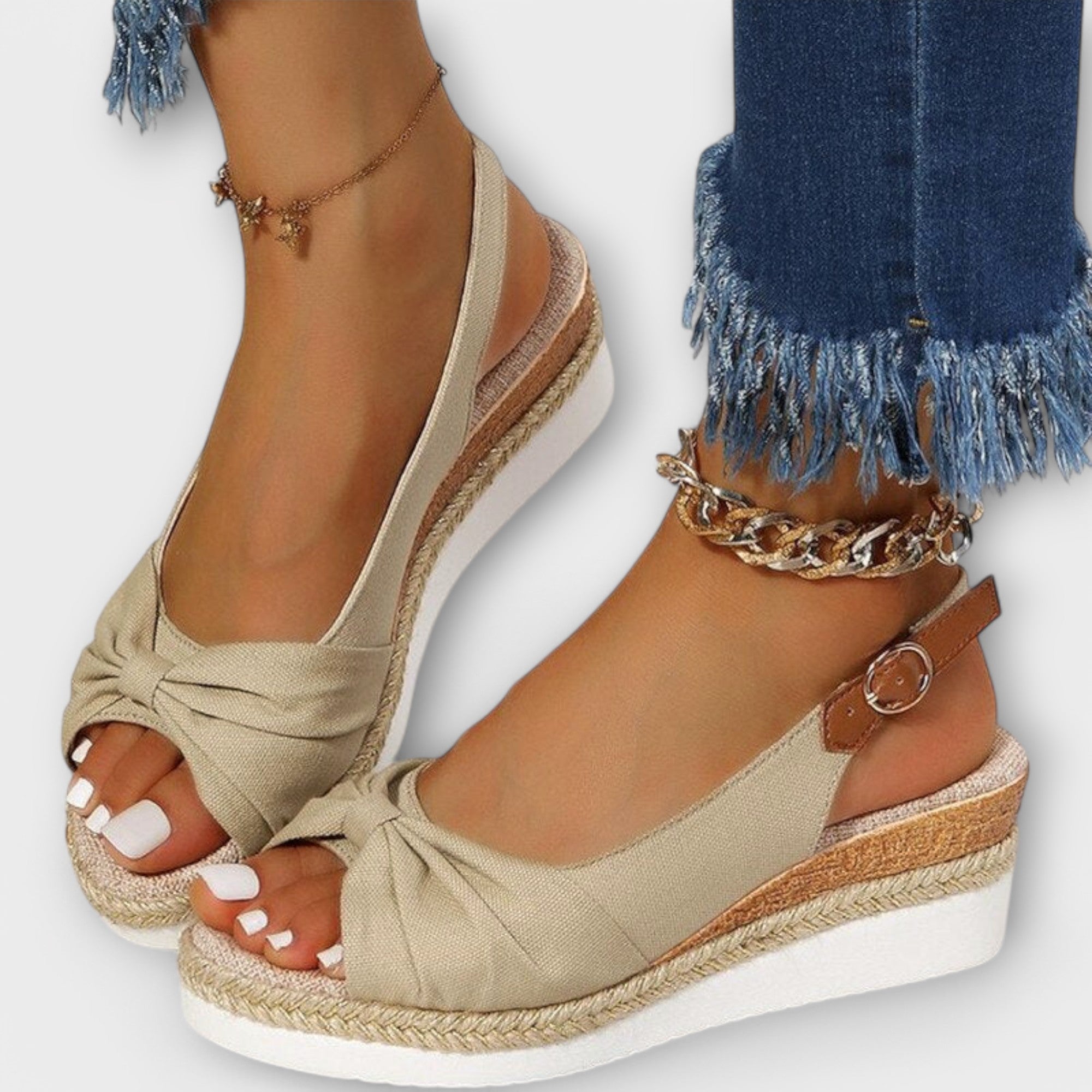 Mariana™ | SANDALIAS PLATAFORMA CÓMODAS DE CUERO SUAVE PREMIUM - Luxoria
