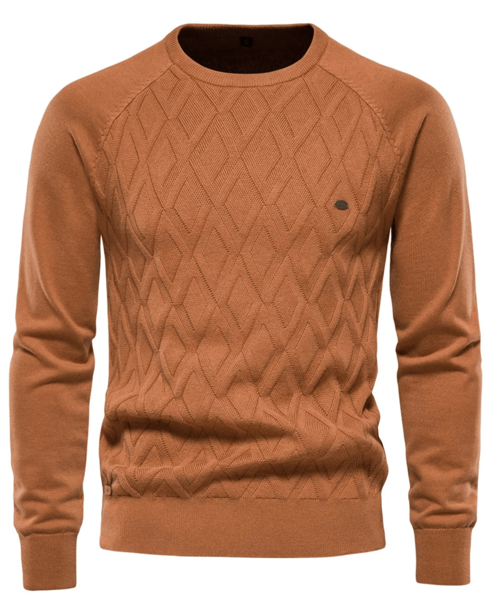 Men's Sweater With Checkered Design V2 - Luxoria