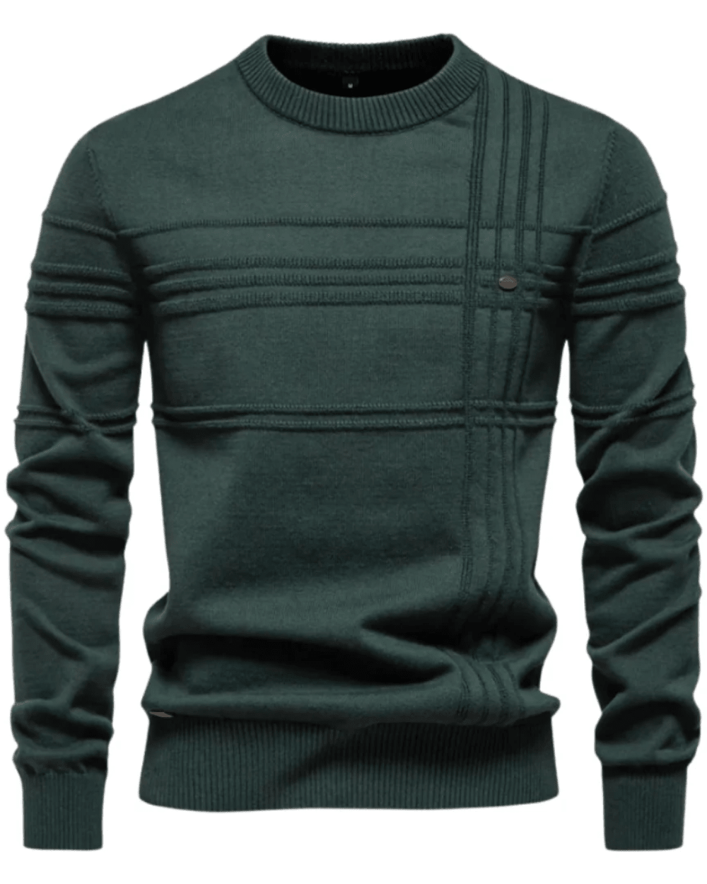 Men's Sweater With Checkered Design - Luxoria