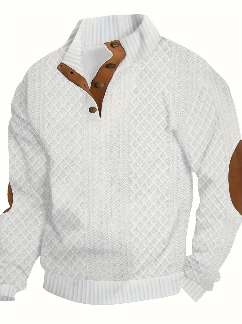Elegant Button Sweater - Luxoria