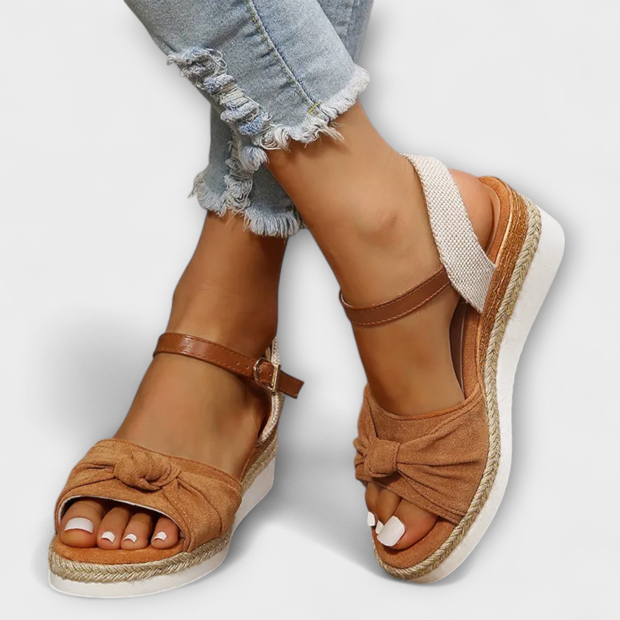 Mariana™ | SANDALIAS PLATAFORMA CÓMODAS DE CUERO SUAVE PREMIUM - Luxoria