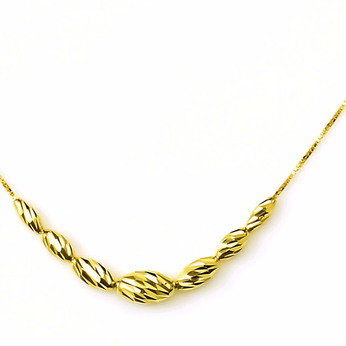 18K YG GRFOOT7 - YG BHJV 18" - Luxoria