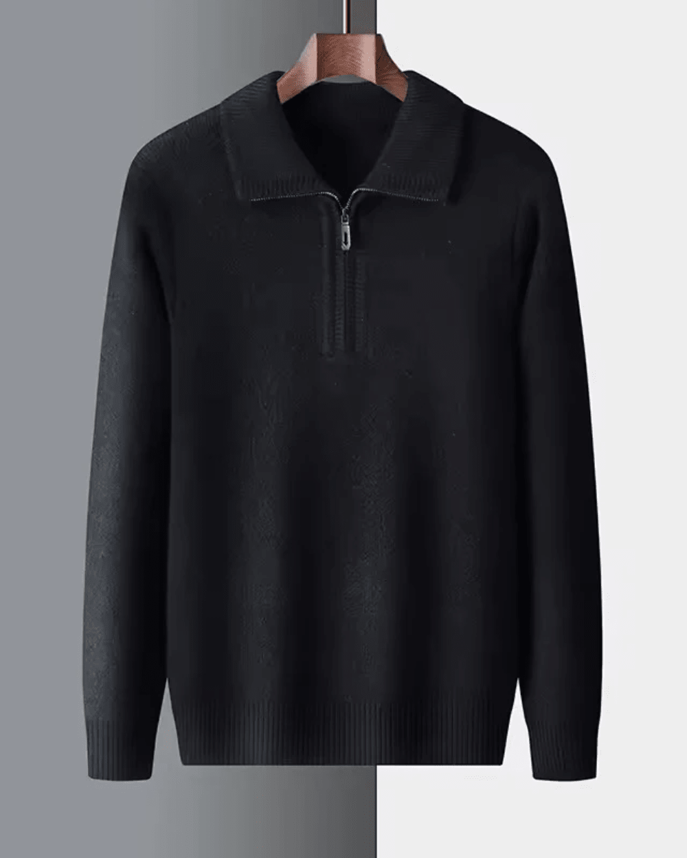 Gstaad Cashmere Quarter Zip Sweater - Luxoria