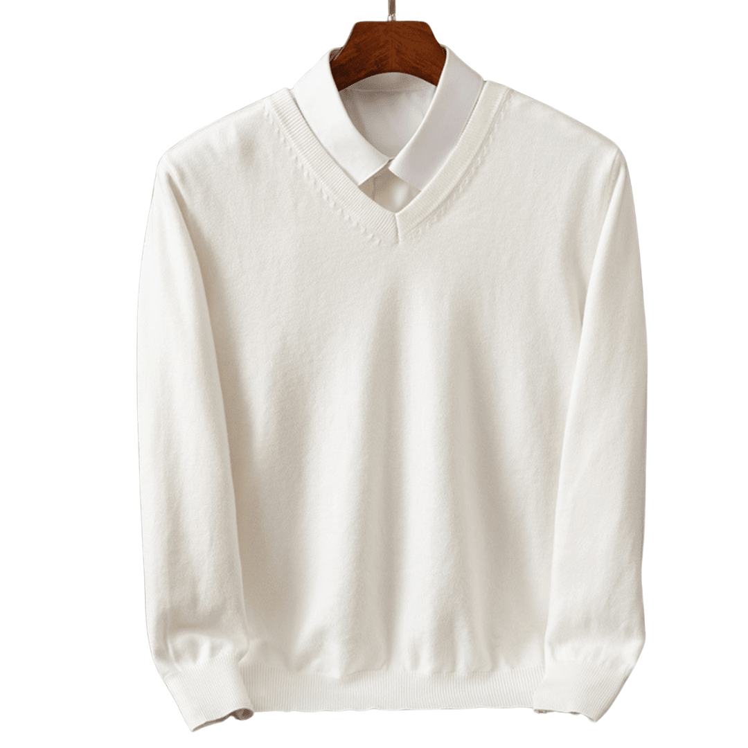 Elegant Cashmere V - Neck Pullover - Luxoria