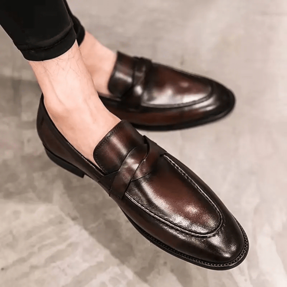 Chic Leather Loafers - Luxoria