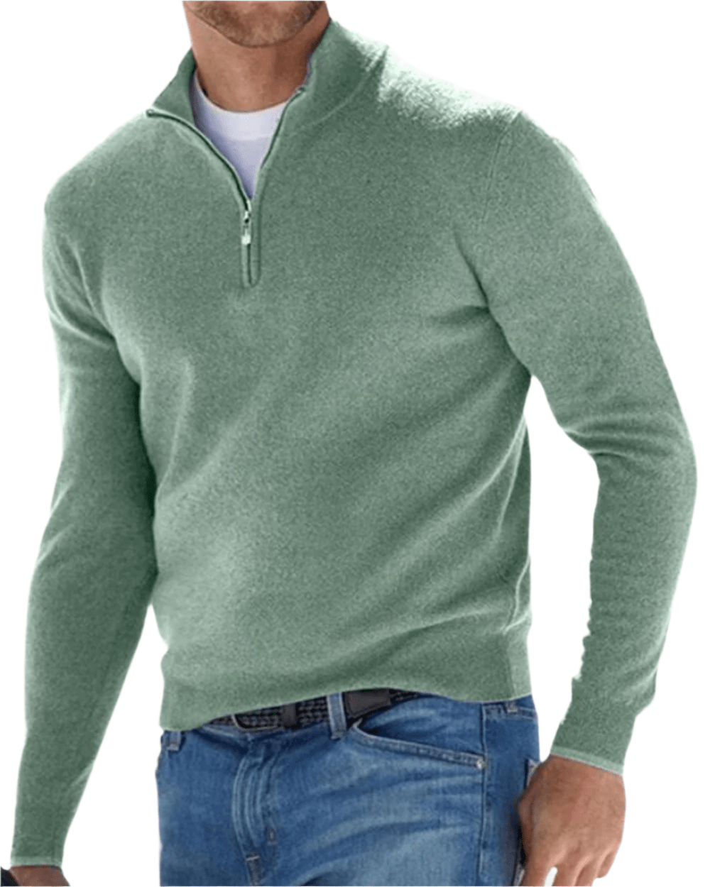 Elegant Zip Sweater - Luxoria