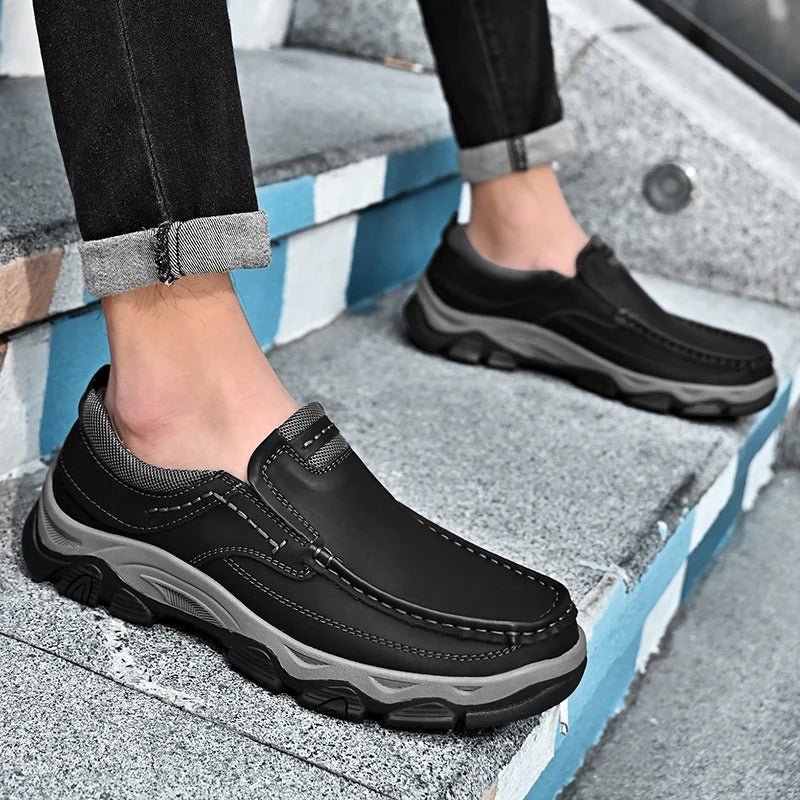 Elegant Leather Slip - On Shoes - Luxoria