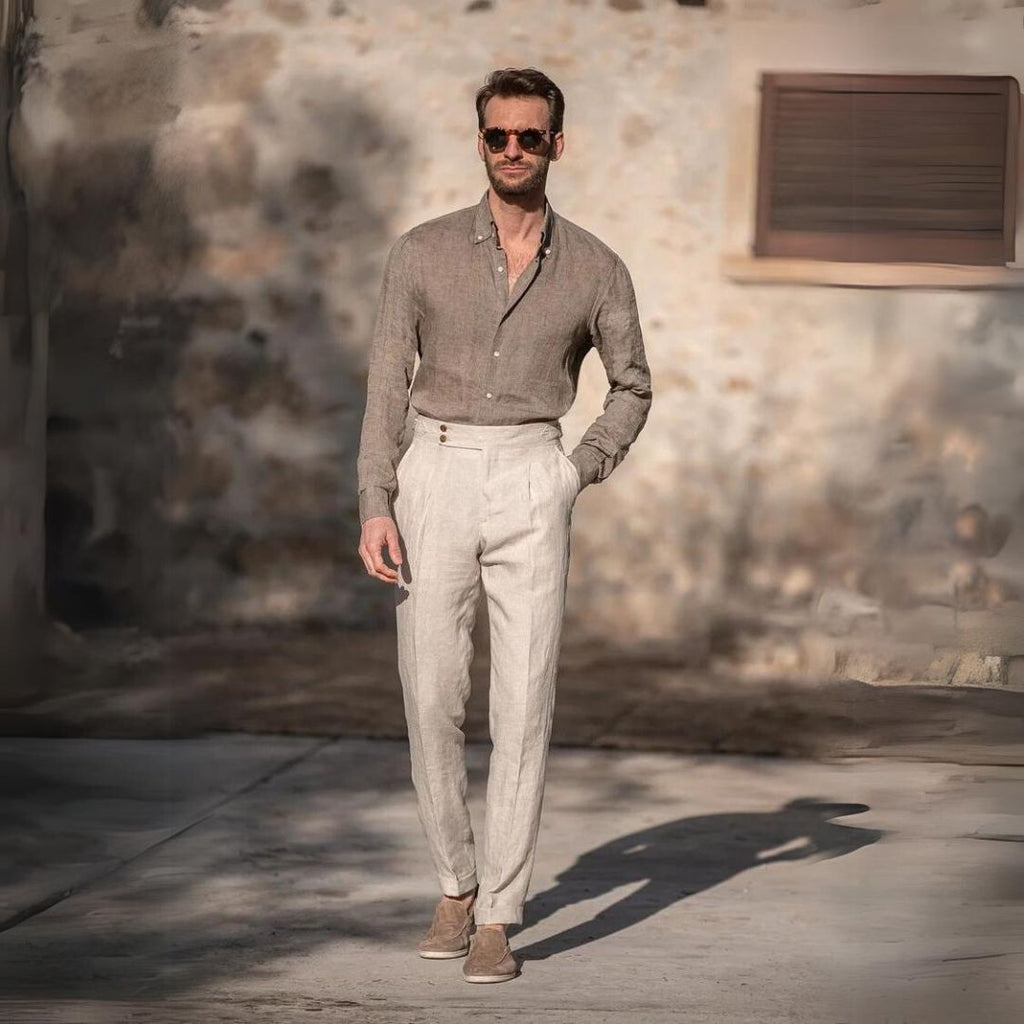 Gold Coast Linen Pantalon - Luxoria
