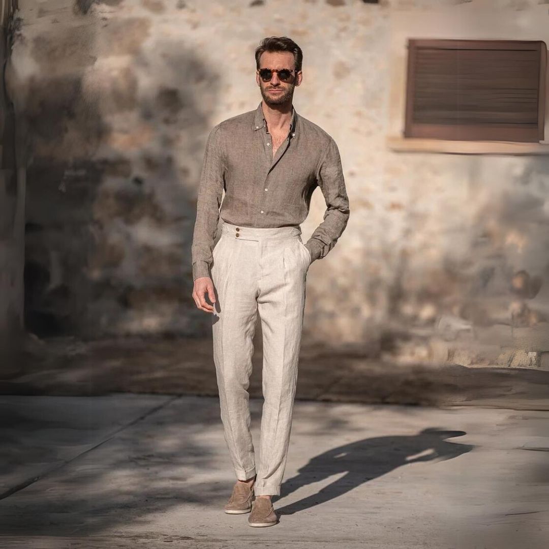 Gold Coast Linen Pantalon - Luxoria