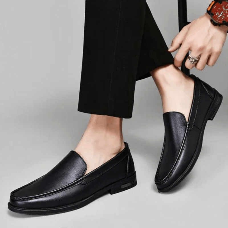 Elegant Leather Loafers - Luxoria