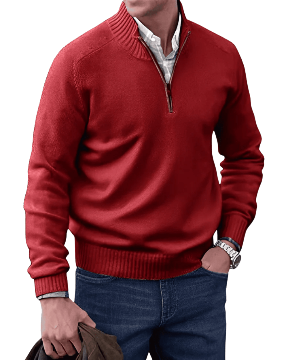 Casual Zip Sweater - Luxoria