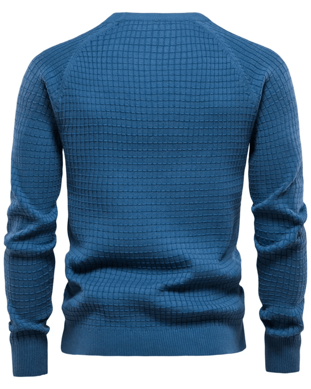Men's Sweater With Grid Pattern - Luxoria
