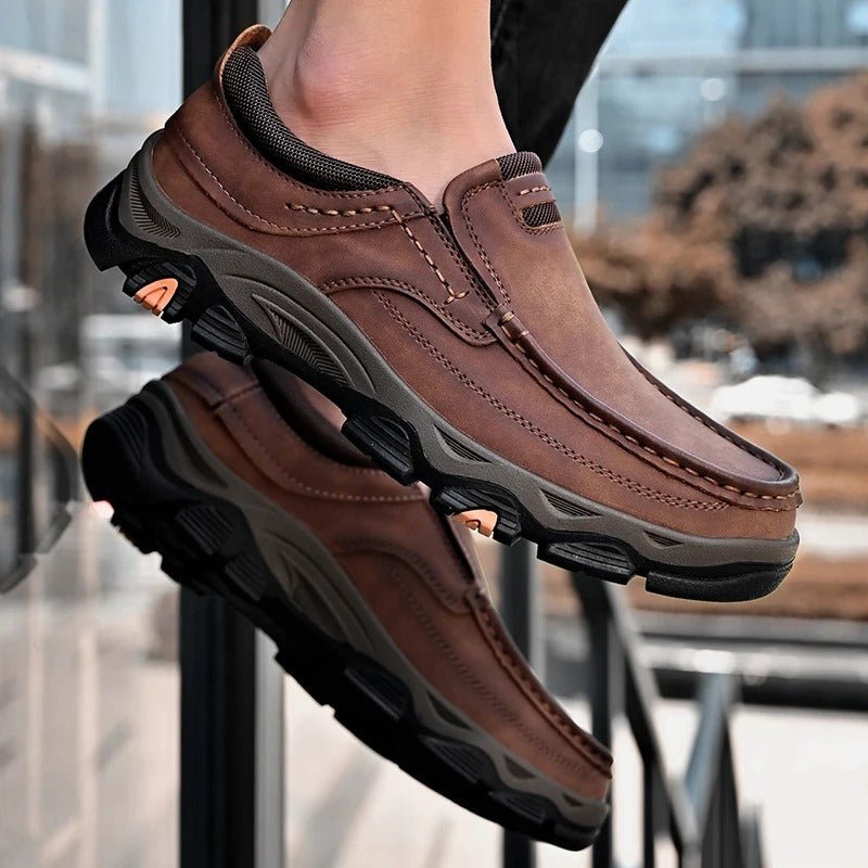 Elegant Leather Slip - On Shoes - Luxoria