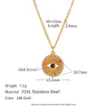 Black Eye Minimalist Necklace — 18K Gold Plated - Luxoria