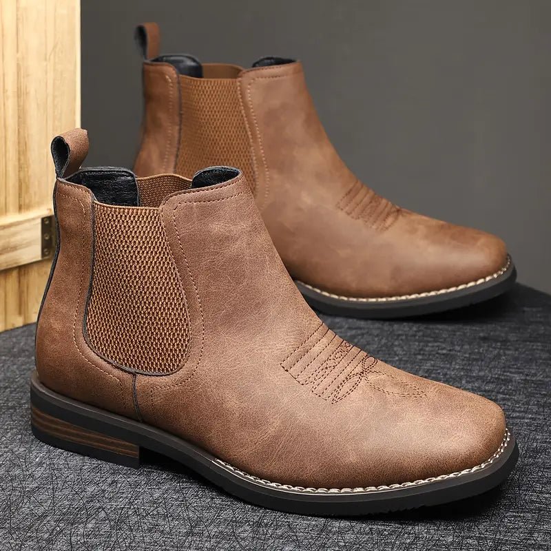 Elegant Leather Men's Boots - Luxoria