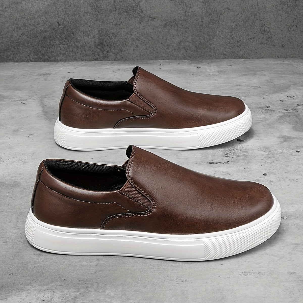 Casual Leather Slip - On Shoes - Luxoria
